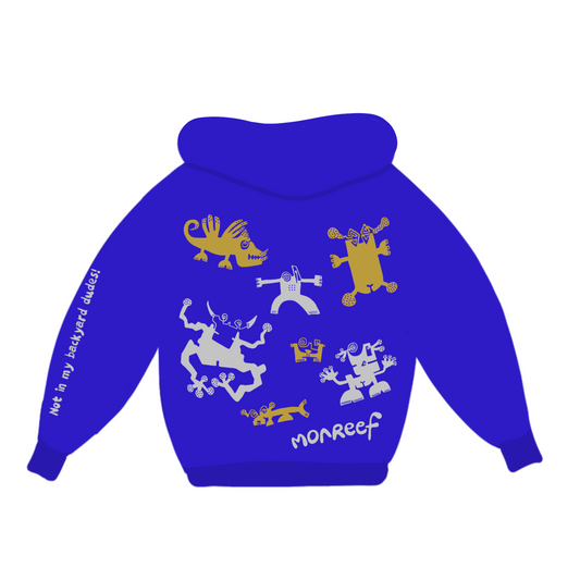 "The Backyard Dudes" Hoodie Electric Blue